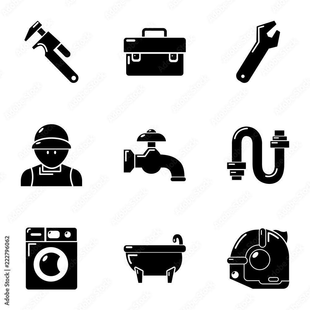 Poster duct icons set. simple set of 9 duct vector icons for web isolated on white background