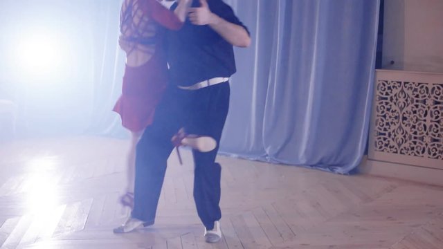 beautiful couple dancing tango
