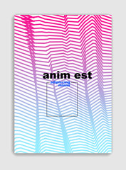 Art linear vector minimalistic trendy brochure design, cover template, geometric halftone gradient. For Banners, Placards, Posters, Flyers. Perfect and unlike, pattern texture.