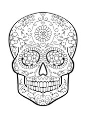 Sugar Skull Coloring Page