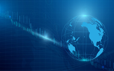 Digital stock market financial with Business background