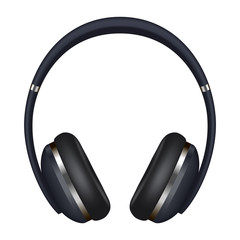 Headphones icon. Realistic illustration of headphones vector icon for web design isolated on white background