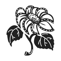 Garden sunflower icon. Simple illustration of garden sunflower vector icon for web design isolated on white background