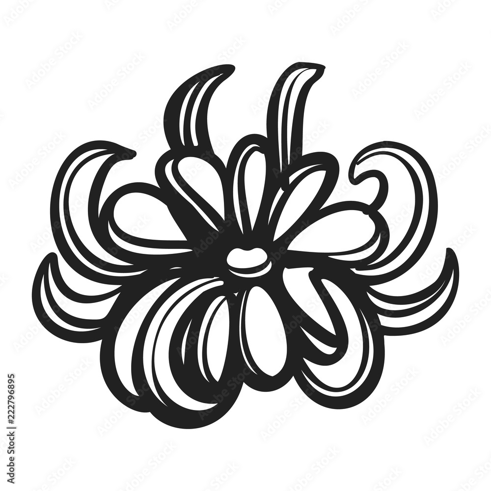 Poster bio calendula icon. simple illustration of bio calendula vector icon for web design isolated on whit