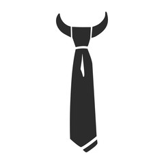 Male necktie icon. Simple illustration of male necktie vector icon for web design isolated on white background