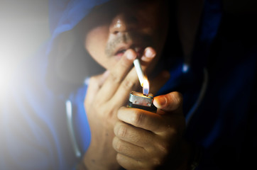 Male prisoners are smokers with stress