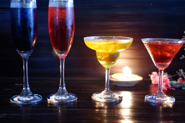 margarita cocktail on wood table