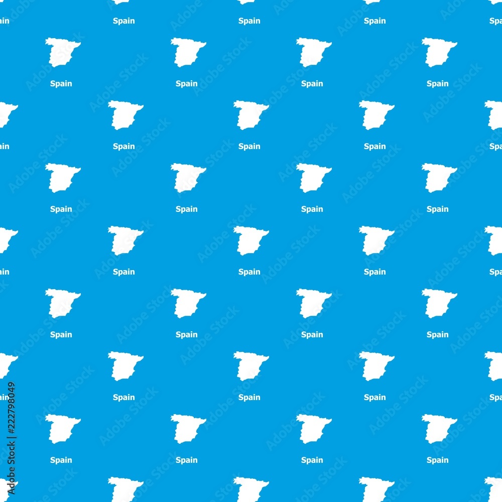 Poster spain map pattern vector seamless blue repeat for any use