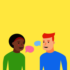 people talking vector illustration for web