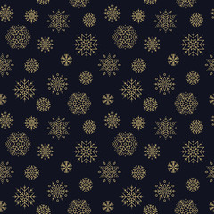 Seamless pattern with snowflakes.