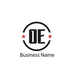 Initial Letter OE Logo Template Design