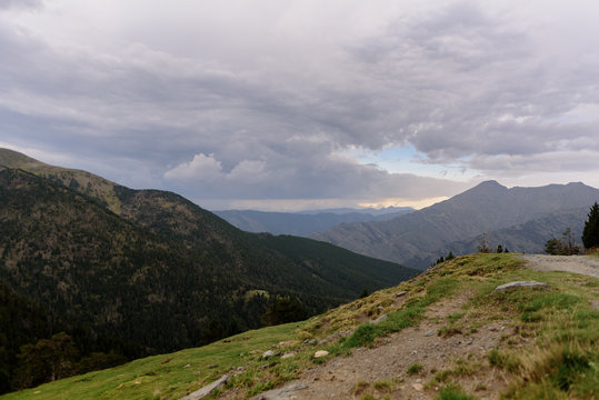 Landscape of Coll de la Botella, La Massana, Andorra