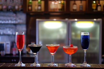 classic cocktail on counter bar