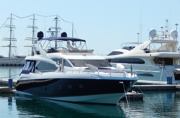yachts in the marina