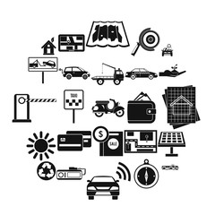 Mechanism icons set. Simple set of 25 mechanism vector icons for web isolated on white background