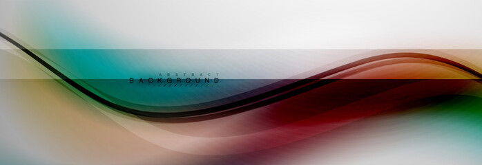 Smooth flowing wave motion concept background