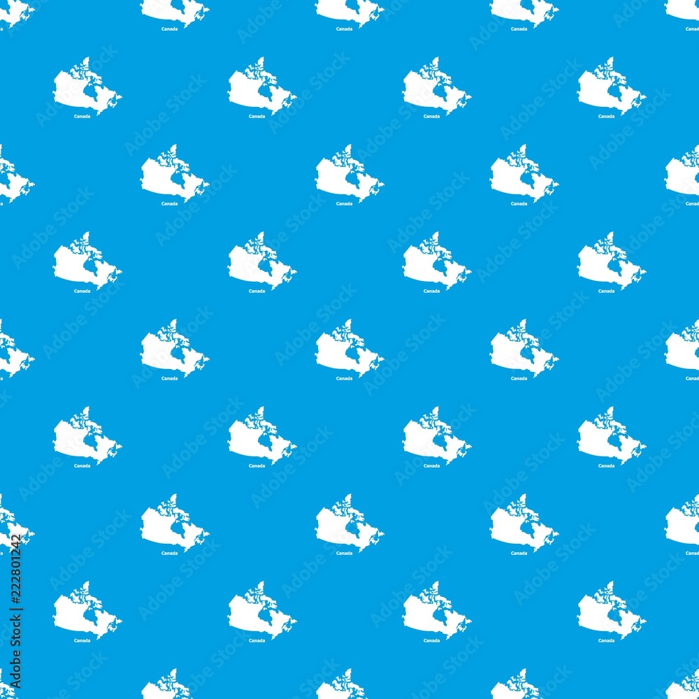 Poster canada map pattern vector seamless blue repeat for any use