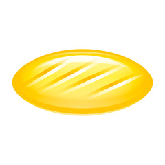 Yellow candy icon. Isometric of yellow candy vector icon for web design isolated on white background