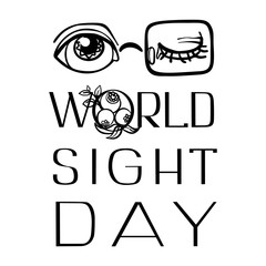 National sight day concept background. Simple illustration of national sight day vector concept background for web design