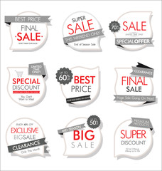 Modern sale banners and labels modern collection 