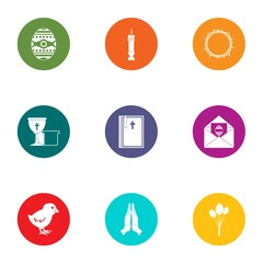 Betrothal icons set. Flat set of 9 betrothal vector icons for web isolated on white background