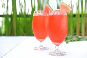 watermelon on table