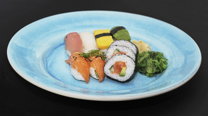 sushi on plate