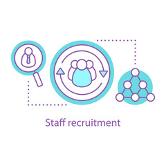 Staff recruitment concept icon