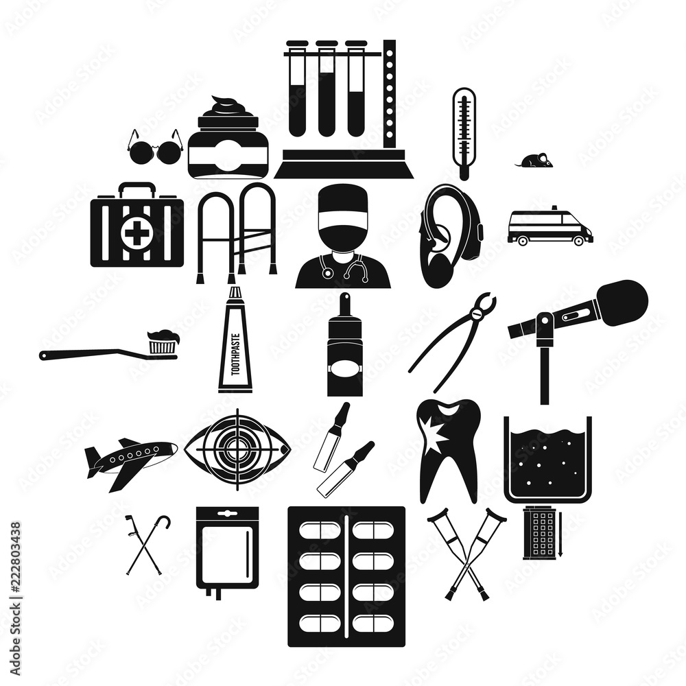 Poster interest icons set. simple set of 25 interest vector icons for web isolated on white background