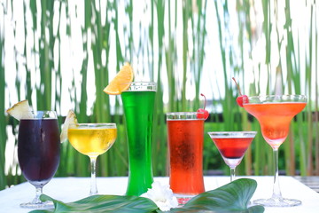 colorful summer cocktails