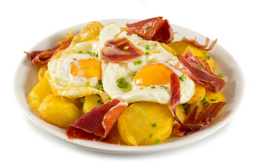Huevos con jamón
