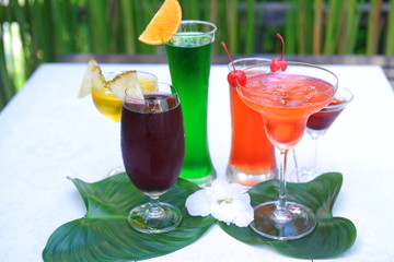 colorful summer cocktails