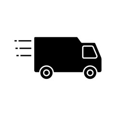Delivery van glyph icon