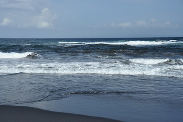 Volcano sand on Sanur beach