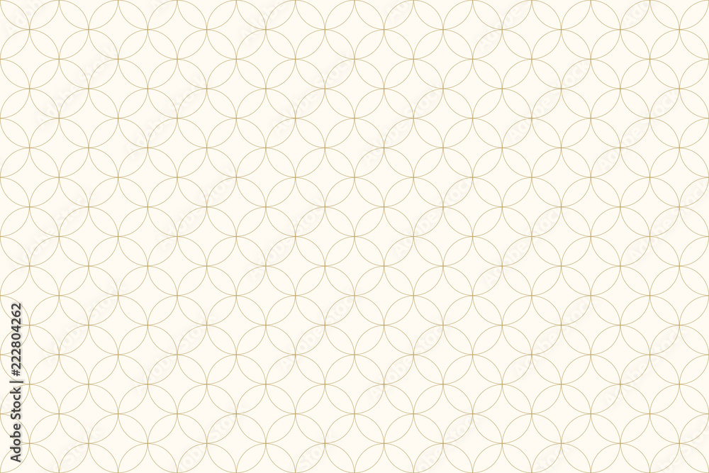 Fototapete pattern circle seamless abstract background gold color and line. geometric line vector.