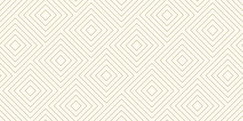Background pattern seamless diagonal square shape abstract gold color and line. Geometric line vector.
