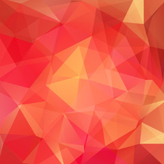 Abstract mosaic background. Triangle geometric background. Design elements. Vector illustration. Red, orange colors.