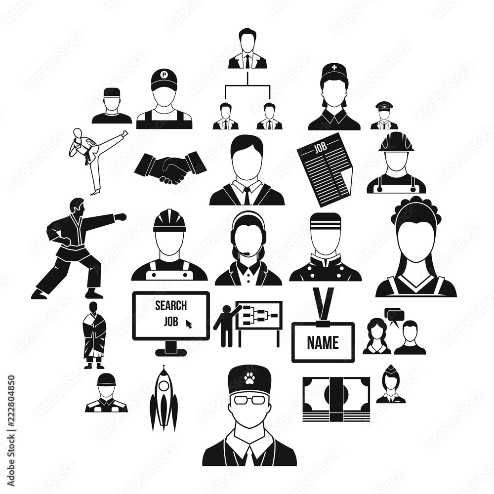 Poster successful man icons set. simple set of 25 successful man vector icons for web isolated on white bac