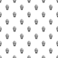 Ice cream in waffle cup icon. Outline illustration of ice cream in waffle cup vector icon for web