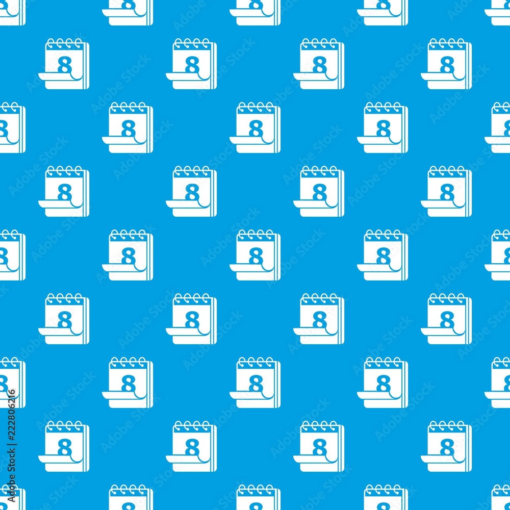 Poster calendar pattern vector seamless blue repeat for any use