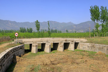 Fototapeta na wymiar Stone bridge in the Eastern Royal Tombs of the Qing Dynasty, china