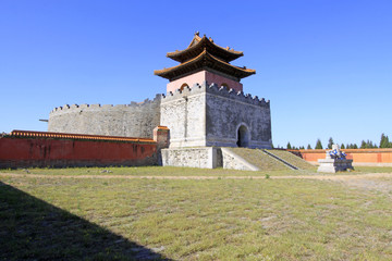 Gate Tower of ZhaoXi Tomb in the Eastern Royal Tombs of the Qing Dynasty, china