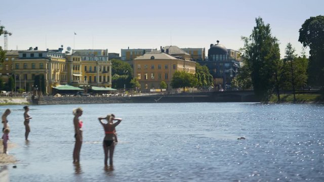 At the beach in Karlstad