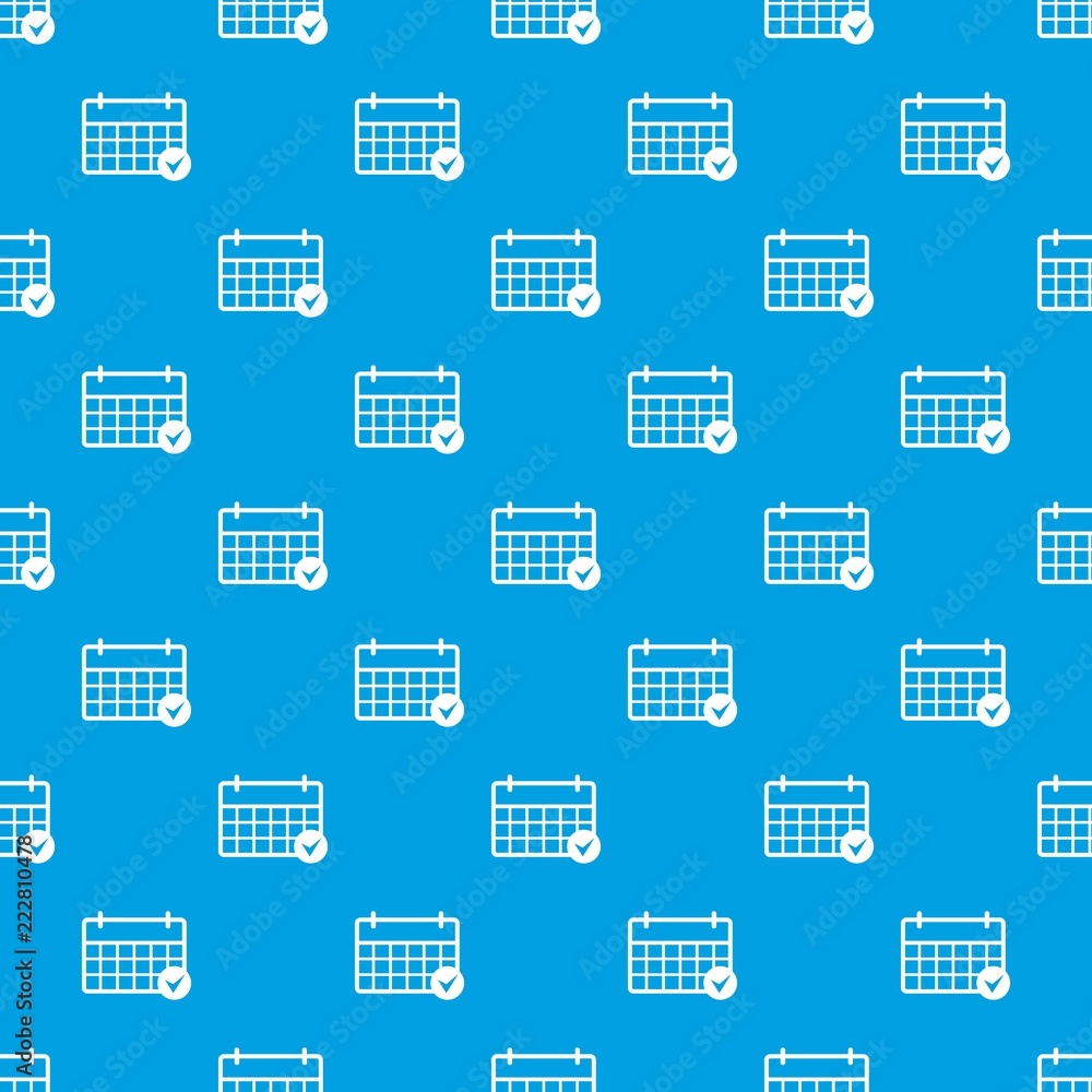 Poster marking calendar pattern vector seamless blue repeat for any use