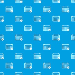 Marking calendar pattern vector seamless blue repeat for any use