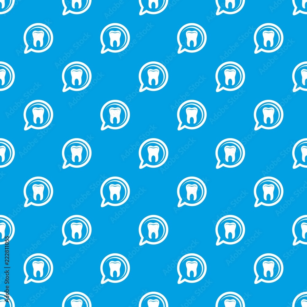 Poster explore tooth pattern vector seamless blue repeat for any use