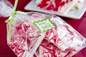 White Chocolate and Red Peppermint Candy Bark