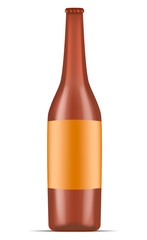 Bottle of beer icon. Realistic illustration of bottle of beer vector icon for web design isolated on white background