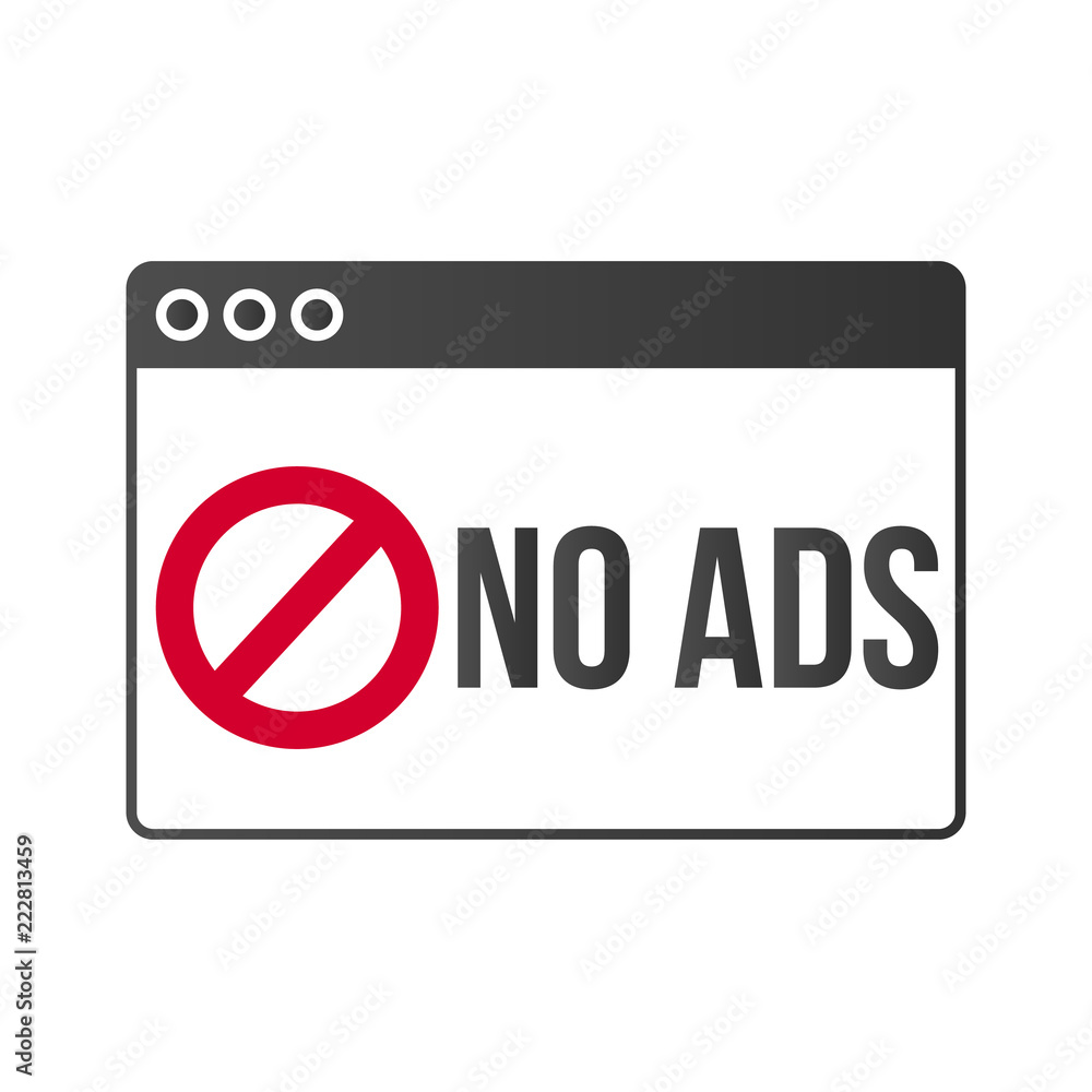 Poster ad block popup banner lock concept vector.