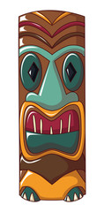 Polynesian idol icon. Cartoon of polynesian idol vector icon for web design isolated on white background